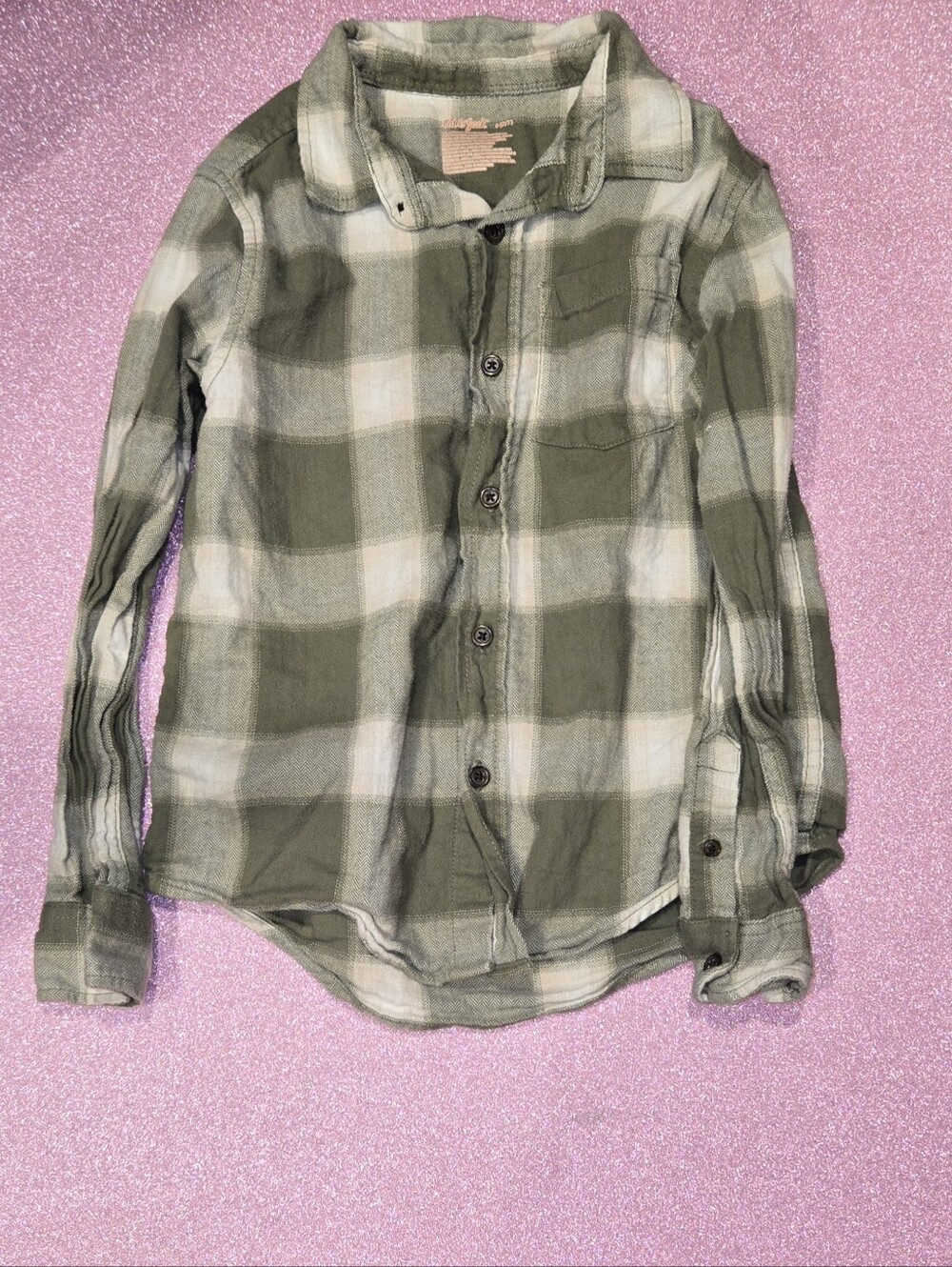 Like NEW Boys Plaid Flannel Shirt, Size-S 6/7